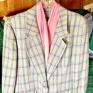 Vintage Pendleton 2-Pc Skirt Suit ~100% Virgin Wool~Fully Lined~Plaid~ Size L-XL